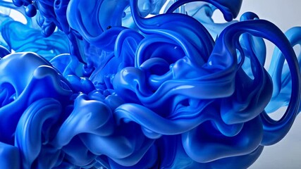Poster - Swirling shades of blue dance through the air creating a mesmerizing visual experience filled with texture and movement. Generative AI
