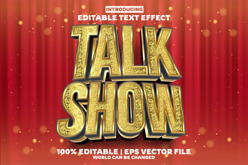 Poster - Talk Show editable text effect in modern trend style