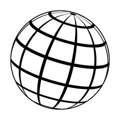 Aufkleber - Sphere globe earth, globe world map earth, simple geography planet