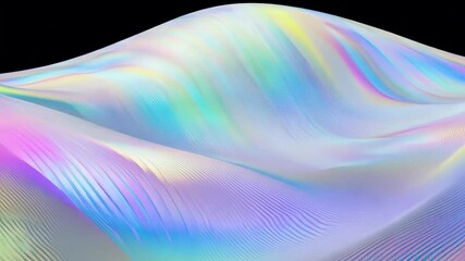 Poster - Vibrant waves of color play across a flowing surface in a mesmerizing display of light and motion. Generative AI