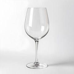 Wall Mural - Empty wine glass on white background