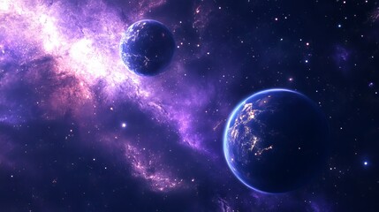 Wall Mural - vast starry space background with nebula, stars, and cosmic dust in deep outer space – ideal for sci