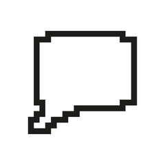 Fototapete - Pixelated Speech Bubble, Symbol Of Message, Conversation or Text. Speech Bubble Pixel Icon. Isolated Vector Illustration
