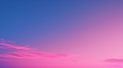 Canvas Print - Pink and Blue Sunset Sky Cloudscape