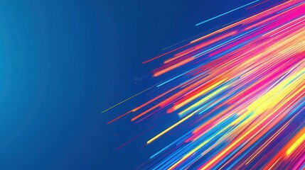 Poster - Abstract Colorful Diagonal Light Streaks Background