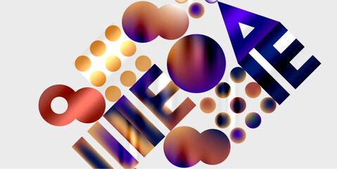 Aufkleber - Circles and triangles modern art. Vector Illustration For Wallpaper, Banner, Background, Card, Book Illustration, landing page