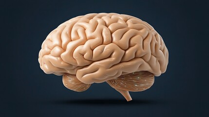 Poster - Illustration showcases a digital brain with glowing data points and neural connections, symbolizing artificial intelligence in a surrealistic style