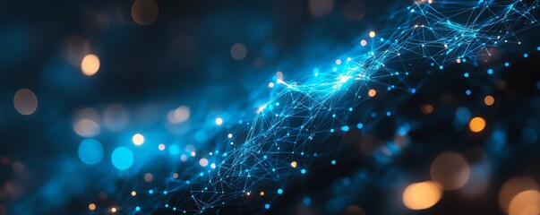 Poster - Dynamic network technology showcasing advanced automation and intelligent connectivity in a modern industrial environment