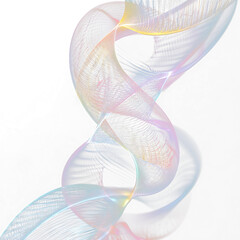 Poster - Abstract colorful swirling helix on Transparent background.