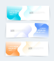 Wall Mural - geometric banner design with vector presentation template.