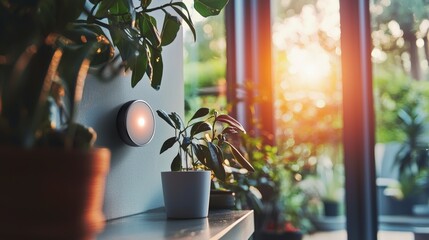Fototapete - Advanced glass break sensor installation in modern home indoor environment home security contemporary viewpoint