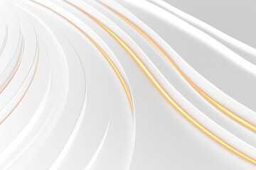 Poster - Abstract Transparent background with glowing orange lines.