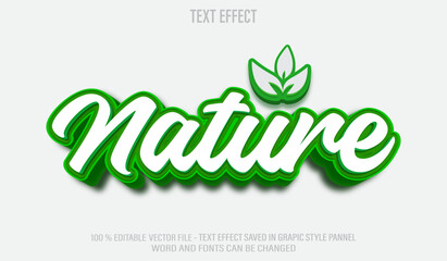 Poster - nature 3d editable text effect style