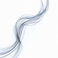 Aufkleber - Elegant blue curved lines creating a dynamic and stylish abstract composition on a white background