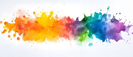 Poster - Vibrant Watercolor Splash in Vivid Colors Creating a Dynamic and Artistic Background for Various Creative Projects and Designs