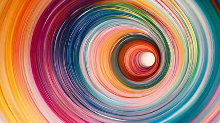 Poster - Vibrant Abstract Swirl in Bold Colors Capturing Movement and Energy with Circular Design Ideal for Artistic, Modern, and Trendy Visuals in Various Media Uses