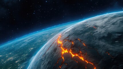 Wall Mural - Volcanic Rift Zone Visible from Space