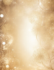 Wall Mural - vintage christmas background - abstract light golden background - Generative AI