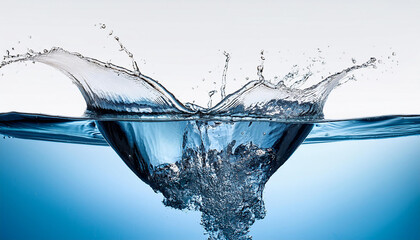 Poster - Water splash on white background.