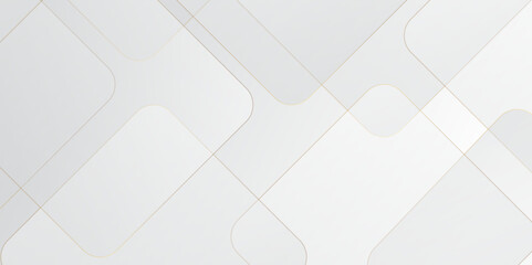 Aufkleber - Abstract grey and white geometric stylish modern background design. Different square Shapes with golden stoke Vector Design template for app background, business, banner, social media , presentation.	
