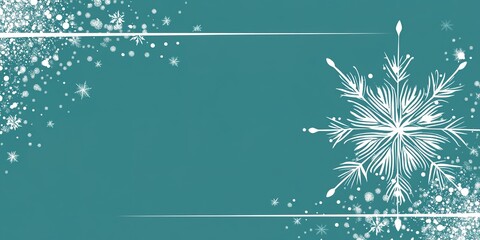Poster - Decorative winter background featuring snowflakes and sparkling effects for festive celebrations