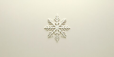 Poster - Decorative snowflake design crafted with intricate details creating a winter atmosphere on a light background