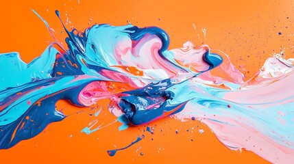 Poster - Vibrant Abstract Textures, a collection of high-definition backgrounds featuring colorful and expressive abstract art designs, perfect for enhancing digital projects and presentations.