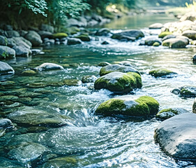 Wall Mural - stream in the forest