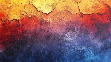Poster - A vibrant, textured abstract background featuring warm and cool colors blending harmoniously.