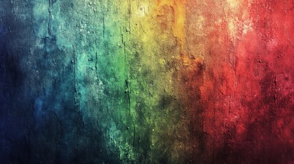 Aufkleber - A vibrant, textured wall displaying a gradient of rainbow colors.