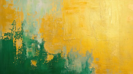 Aufkleber - Abstract artwork featuring vibrant yellow and green textures with a layered appearance.