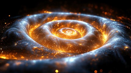 Wall Mural - abstract glowing spiral energy light sparkle galaxy cosmic