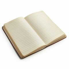 Poster - Open notebook with blank lined pages suggesting creative writing, journaling, or taking notes
