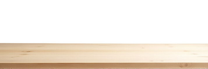 Poster - Wooden table top with natural texture displayed against a clean white background for product showcase and visual composition._00002_