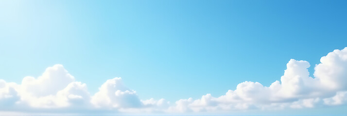 Poster - Thin white clouds with soft pastel hues against a brilliant blue sky in a serene natural landscape atmosphere._00002_