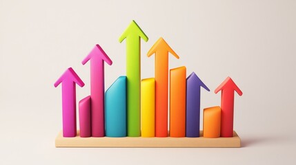 Poster - business growth chart analysis office environment infographic visualization creative perspective eco