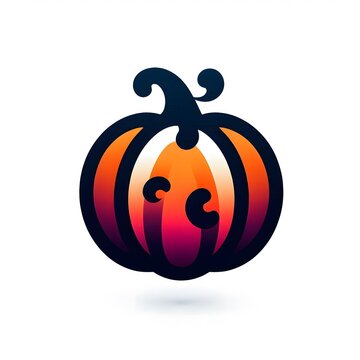 AI Generate of Logo Abstract Shape Pumpkin Halloween