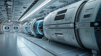 Poster - biocomputer technology showcased in a futuristic research facility with advanced digital interfaces