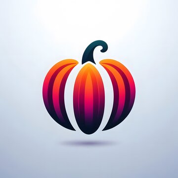 AI Generate of Logo Abstract Shape Pumpkin Halloween
