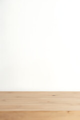 Aufkleber - A minimalist wooden table top sits on a clean white background suitable for product display in a creative montage setup._00001_