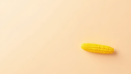 Poster - A delicate corn element is showcased against a soft pastel colored background as part of a food concept idea._00002_