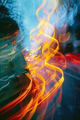 Poster - Dynamic Abstract Bokeh Light Effects Displaying a Wide Range of Vibrant Colors in a Beautiful Arrangement