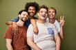 © Bliss - A diverse group of friends joyfully supports each other in a vibrant celebration of pride.