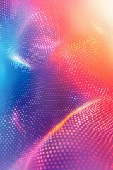 Poster - An Abstract Colorful Wave Pattern featuring Dots and Gradients, ideal for Modern Art and Design projects