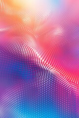 Poster - An Abstract Colorful Wave Pattern featuring Dots and Gradients, ideal for Modern Art and Design projects