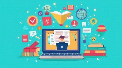 Poster - Student Engaged in Online Learning Through Educational Platforms with Various Learning Tools and Resources