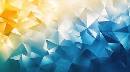 Poster - Abstract Geometric Background in Yellow and Blue Gradient Style
