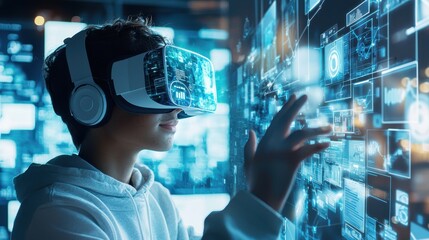 Poster - Student Engaging with Online Learning Software Through Virtual Reality Technology in Interactive Environment
