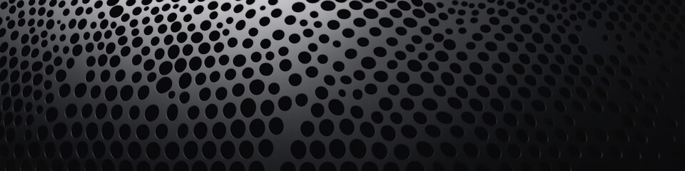 Poster - Black and white halftone pattern on an all-white background