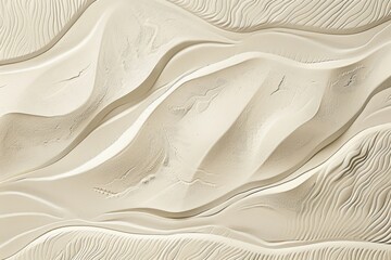 Poster - Abstract Sand Patterns Featuring Flowing Textures and Beautiful Waves in a Tranquil and Calm Setting